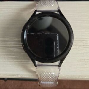 Black Smartwatch with Transparent Band